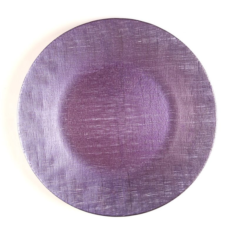 glass charger plate 1 Wholesale Glass Charger Plate PZ-031 - Image 1